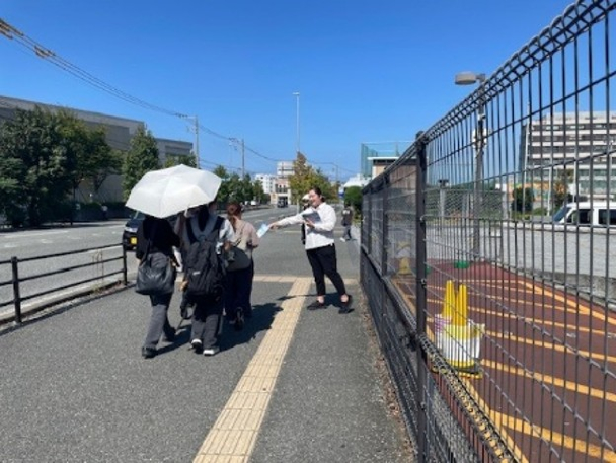 福岡大学本キャンパスでのサンプリング