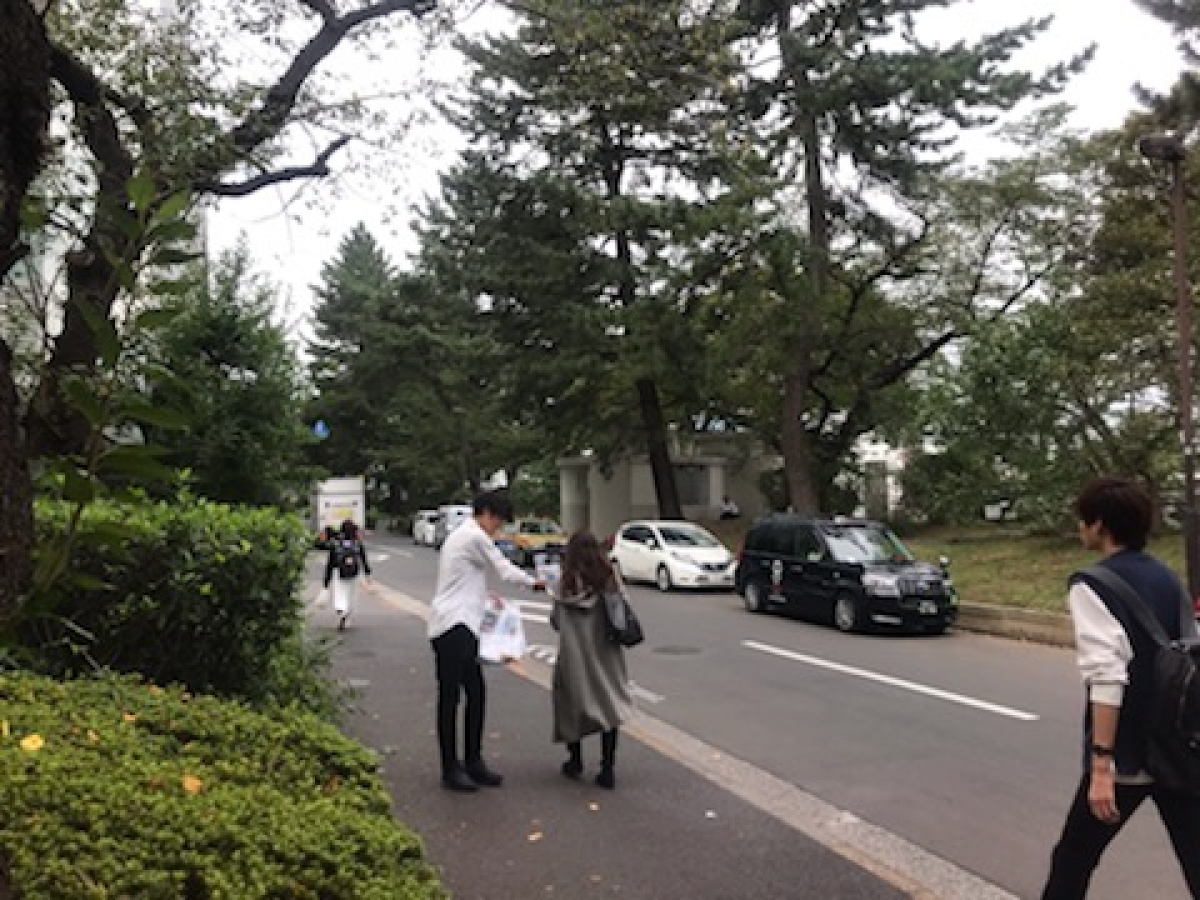 法政大学市ヶ谷キャンパス飯田橋駅市ヶ谷駅前付近
