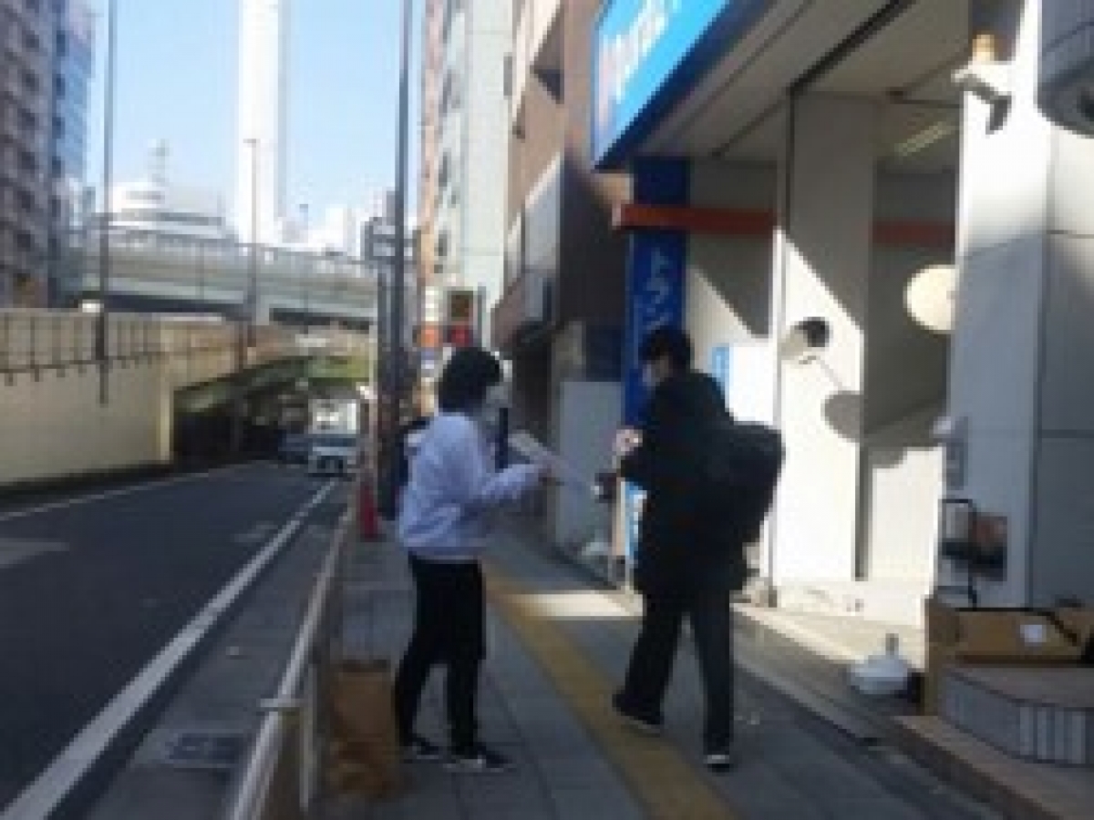 帝京平成大学池袋キャンパス正門前付近