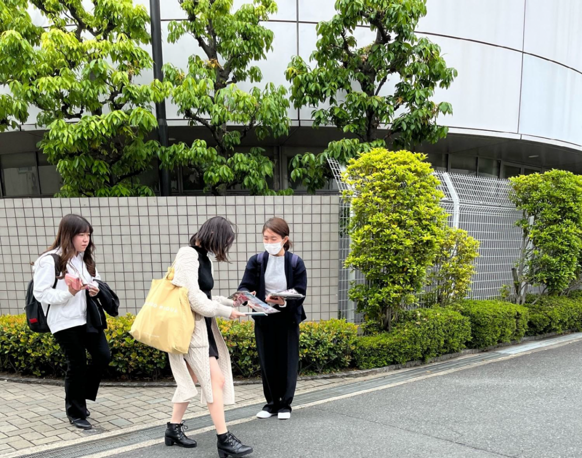 大阪音楽大学周辺で街頭サンプリング
