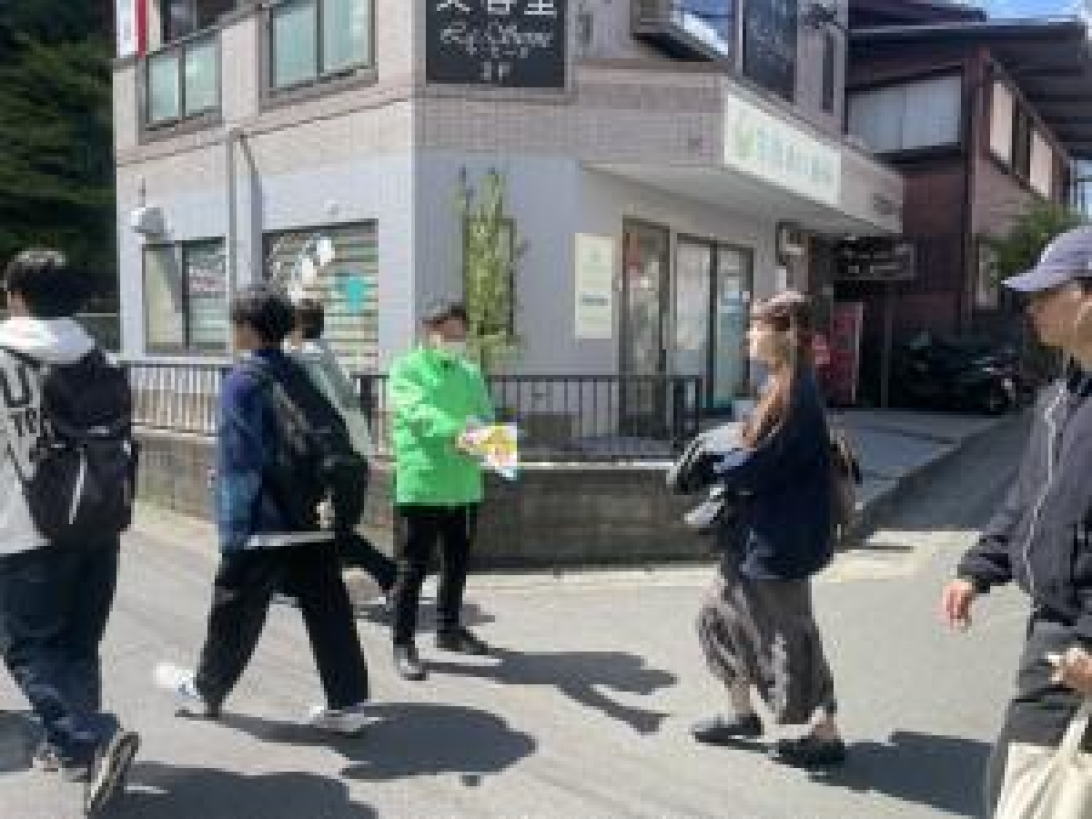 明治大学生田キャンパスの学生へのサンプリング