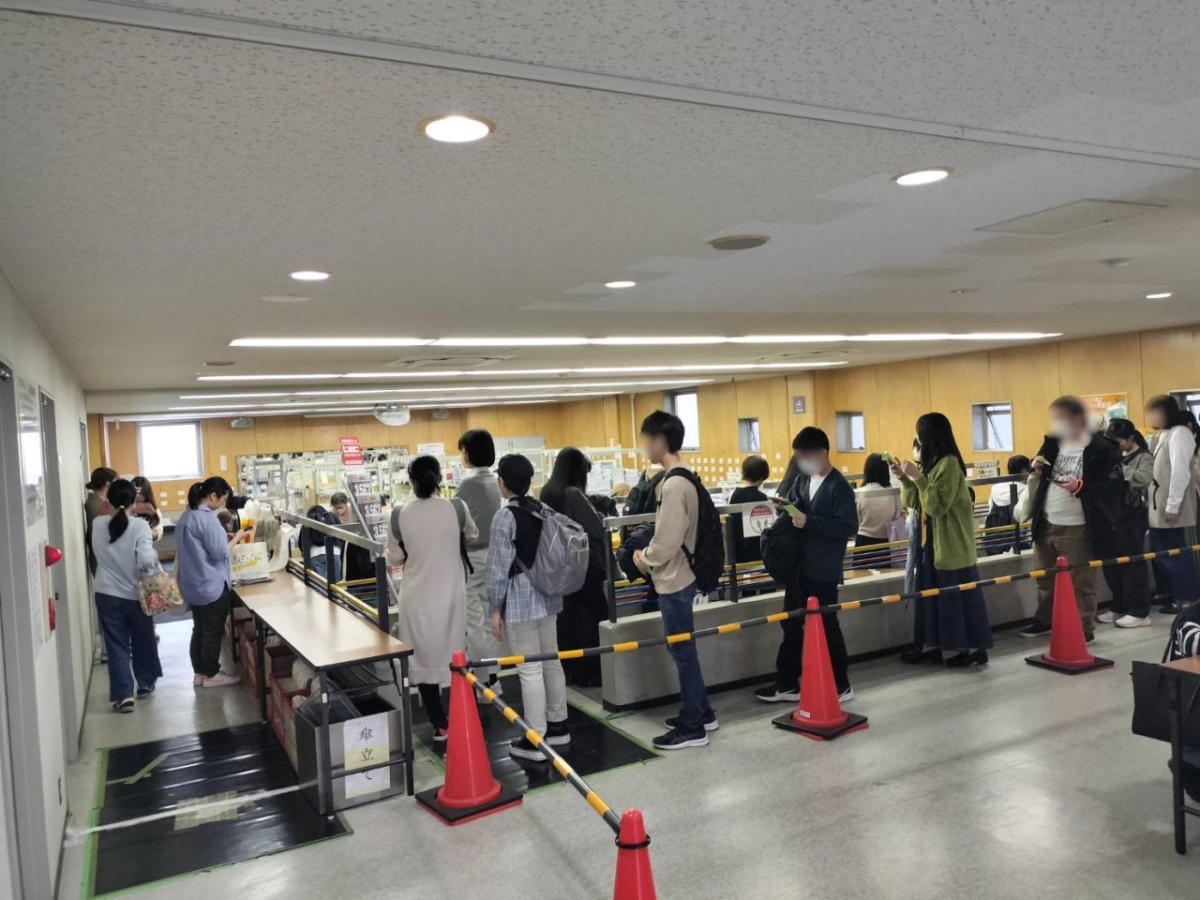 立教大学池袋キャンパスの4月の教科書販売