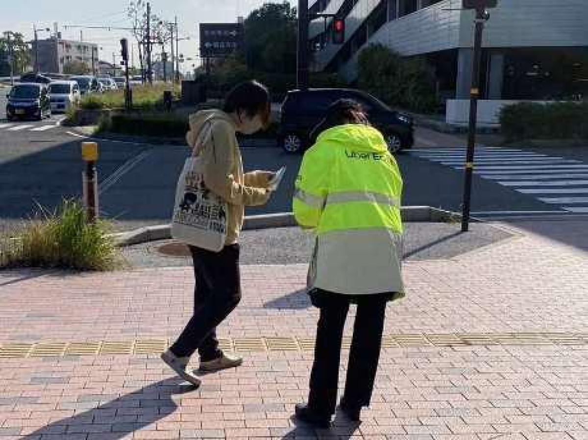 山口大学小串キャンパスでのサンプリング