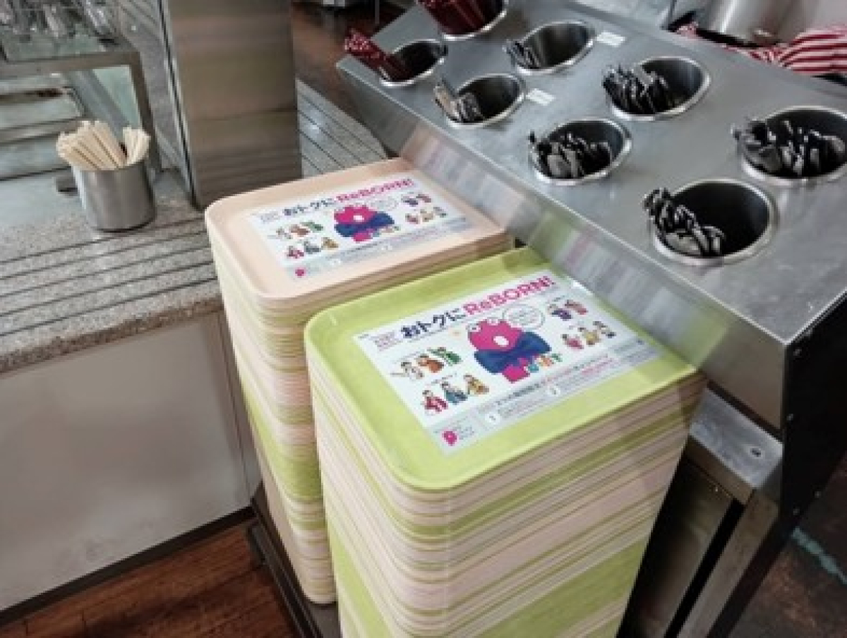 日本大学桜上水キャンパスの食堂内で広告掲載