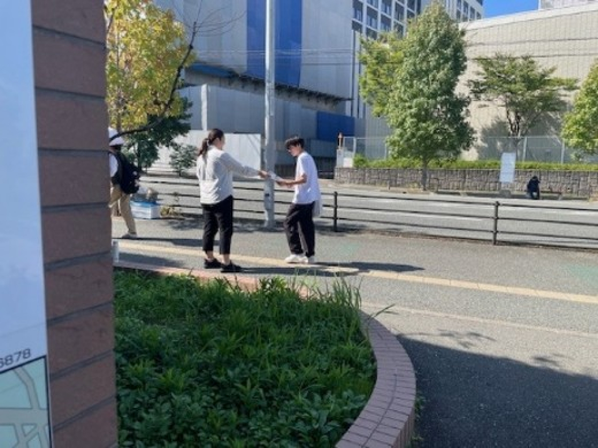 福岡大学本キャンパスでのサンプリング