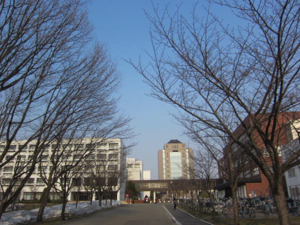 札幌学院大学の外観　大学内広告　比較